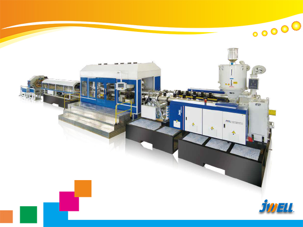 Jwell High-tere Single Screw Extruder PE/PP Double Wall Corrugated Pipe Production Raina
