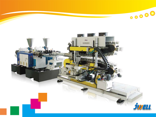 Jwell Conical Twin-screw Extruder FRPP/PVC Double-wall Corrugated Pipe Production Line