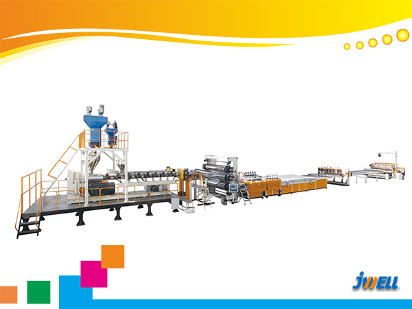 PP, PE, ABS, PVC Wokongola mbale Extrusion Line